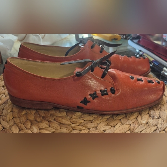 Vintage 70's Rare Handmade Leather Shoes By Small Shoemaker In New Hampshire 7.5 - Picture 5 of 7